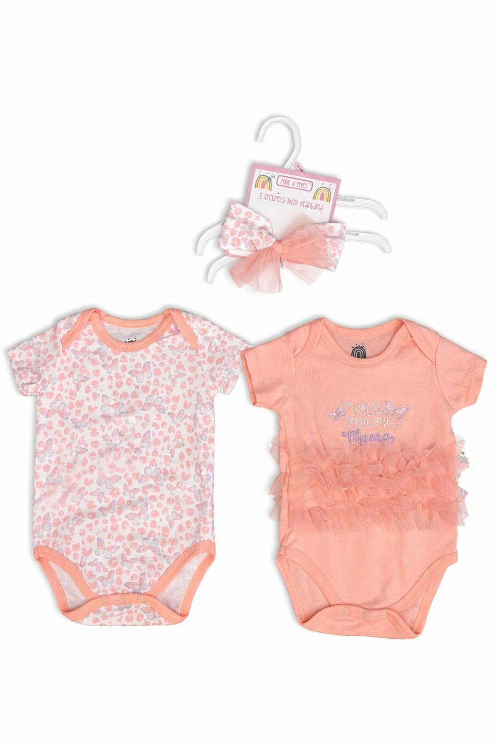 Millie & Myles 3pcs Girls Bodysuit Set