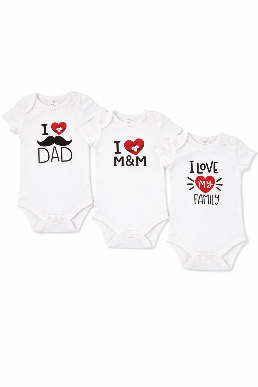 Sunnozy 3pcs Boys Cotton Bodysuit