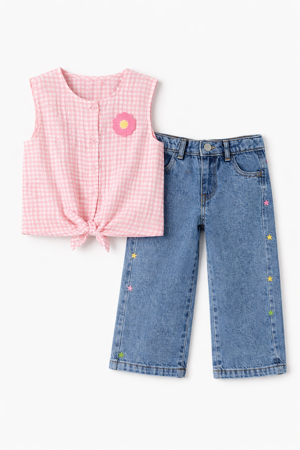 Nara 2 Pcs Jeans And Striped Top For Girls