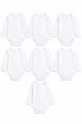 M&S 7pcs Long Sleeves Cotton Bodysuit