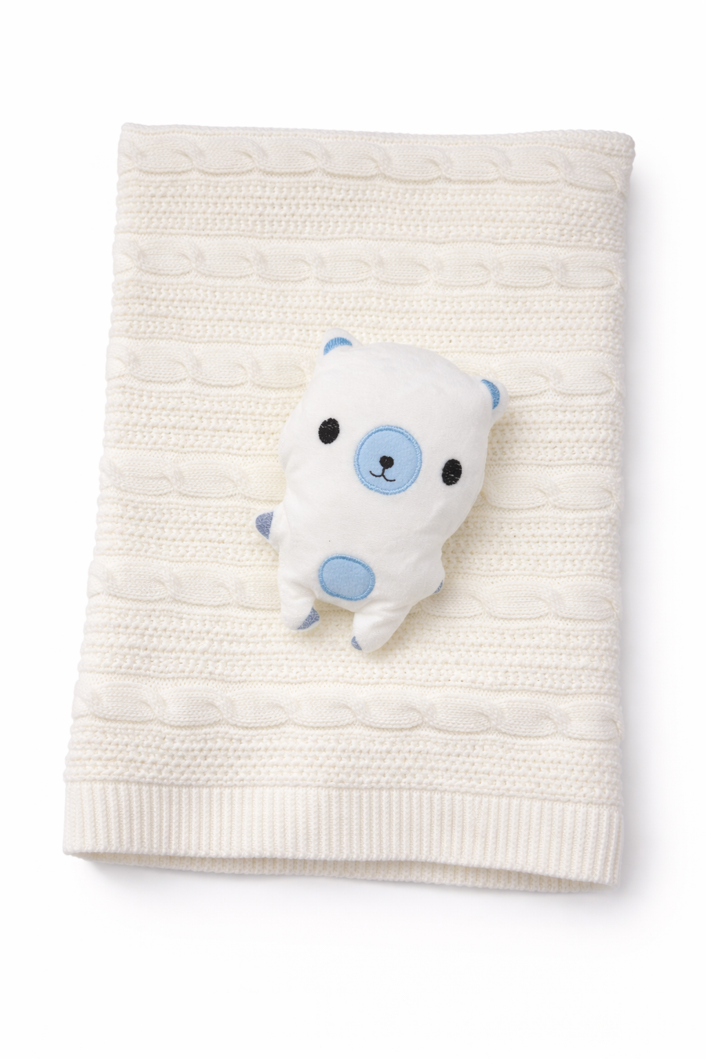 Caramini Knitted Blanket With Buddy