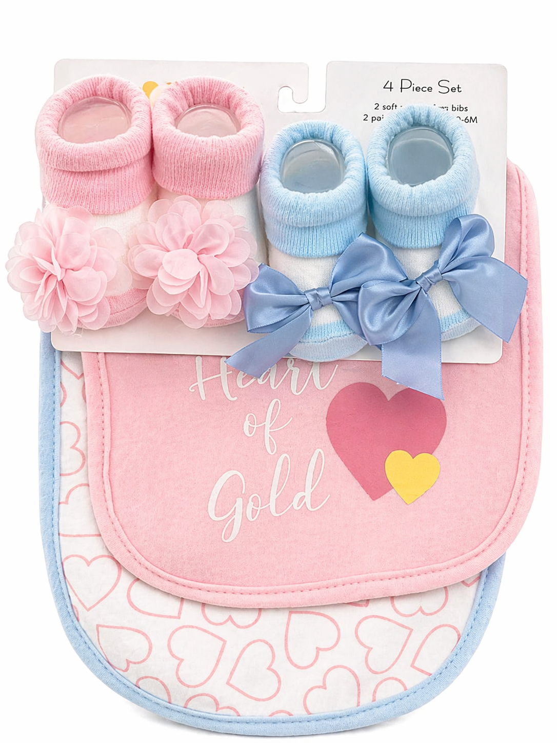 Cotton Bibs And Sock Set