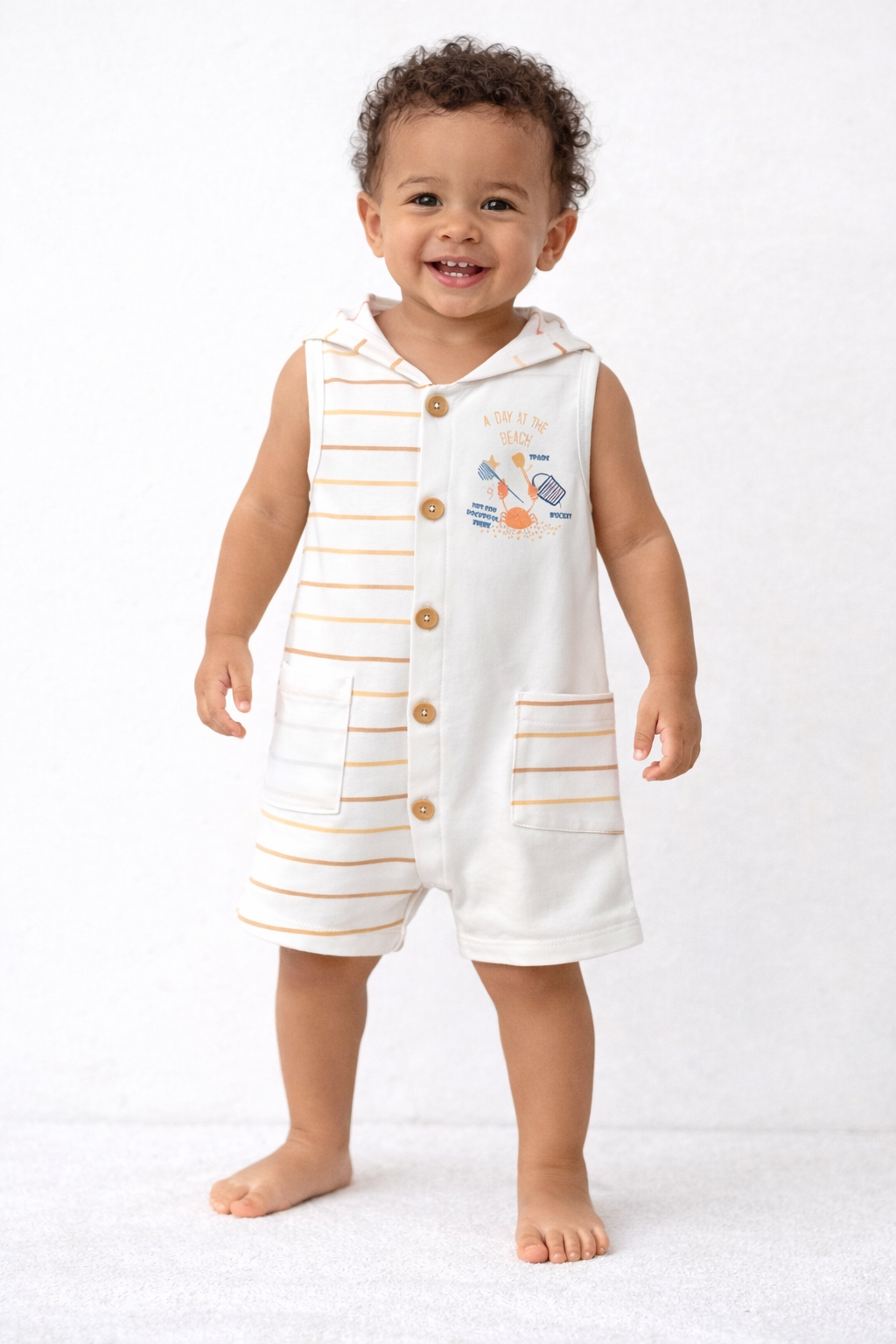 Eslenza Gender Neutral Romper With Hoodie