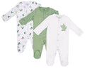 Sunnozy 3pcs Footed Cotton Sleepsuit