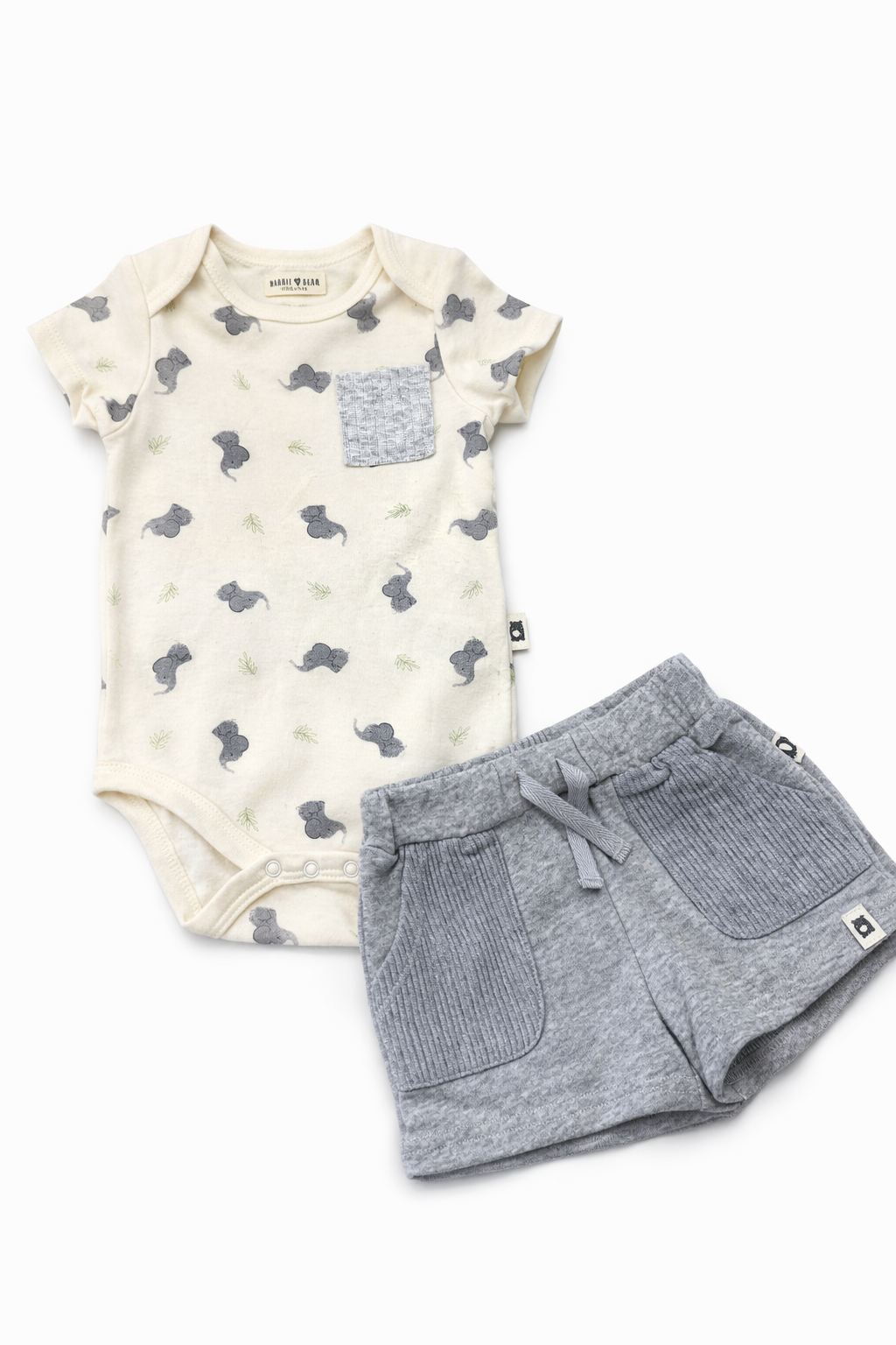 Rabbit Bear 2 Pcs Organic Bodysuit And Top