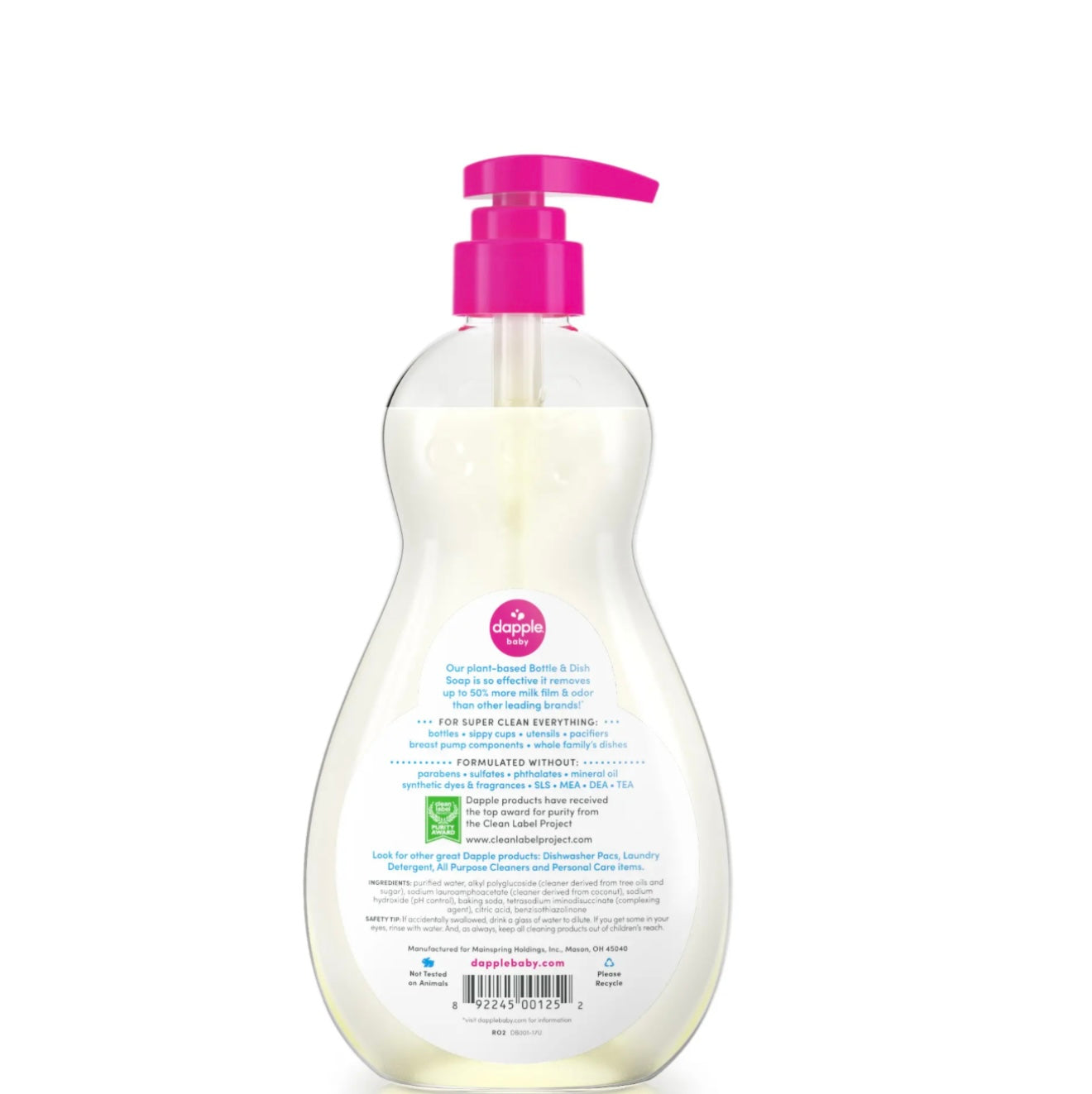 Dapple Bottle & Dish Soap 500ml