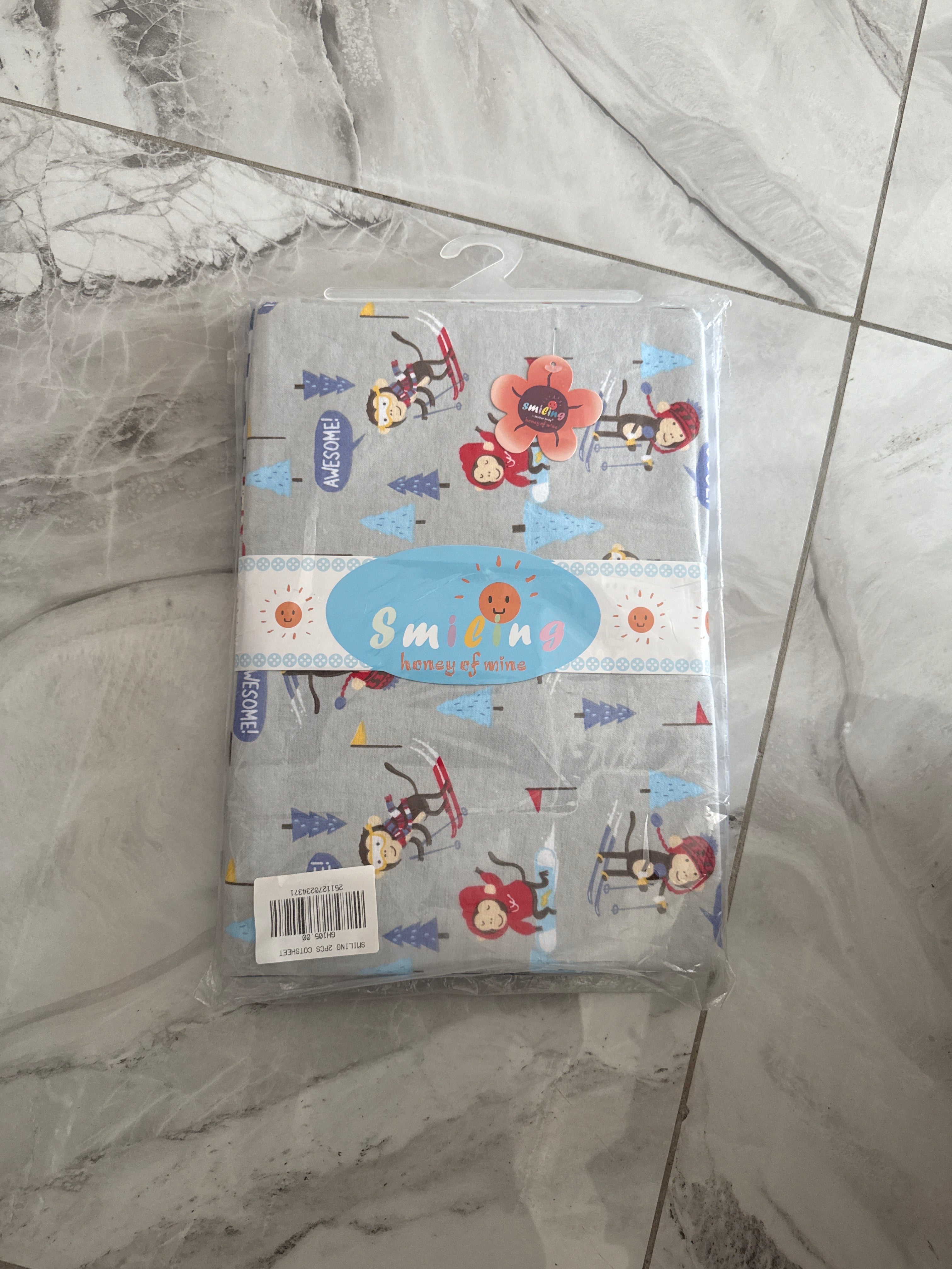Smiling By Mother Care 2pcs Cot Sheet