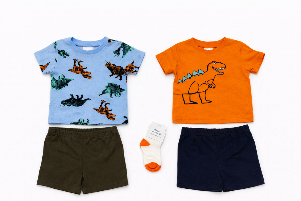 Baby Grown Up 5Pcs Boys Top & Down With Socks set