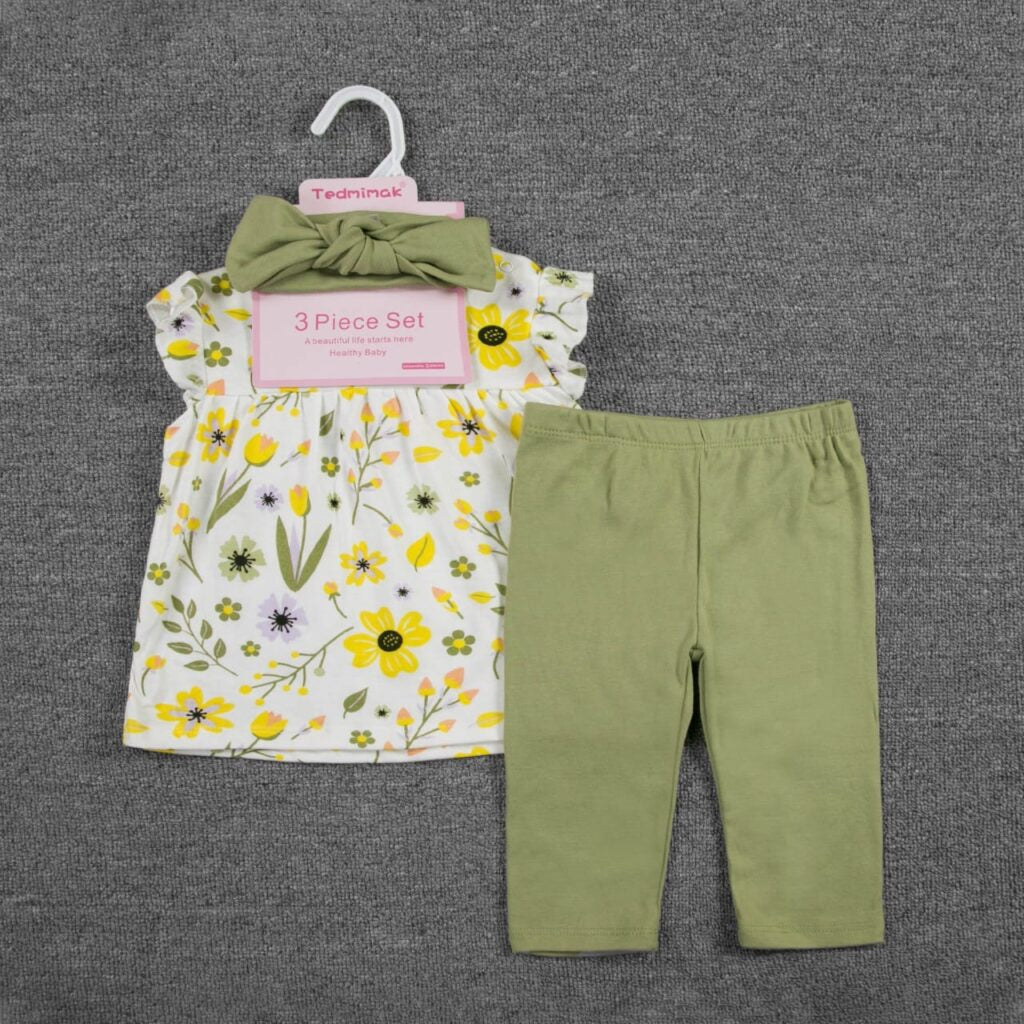 Tedmimak 3 Pcs Girl Set Green