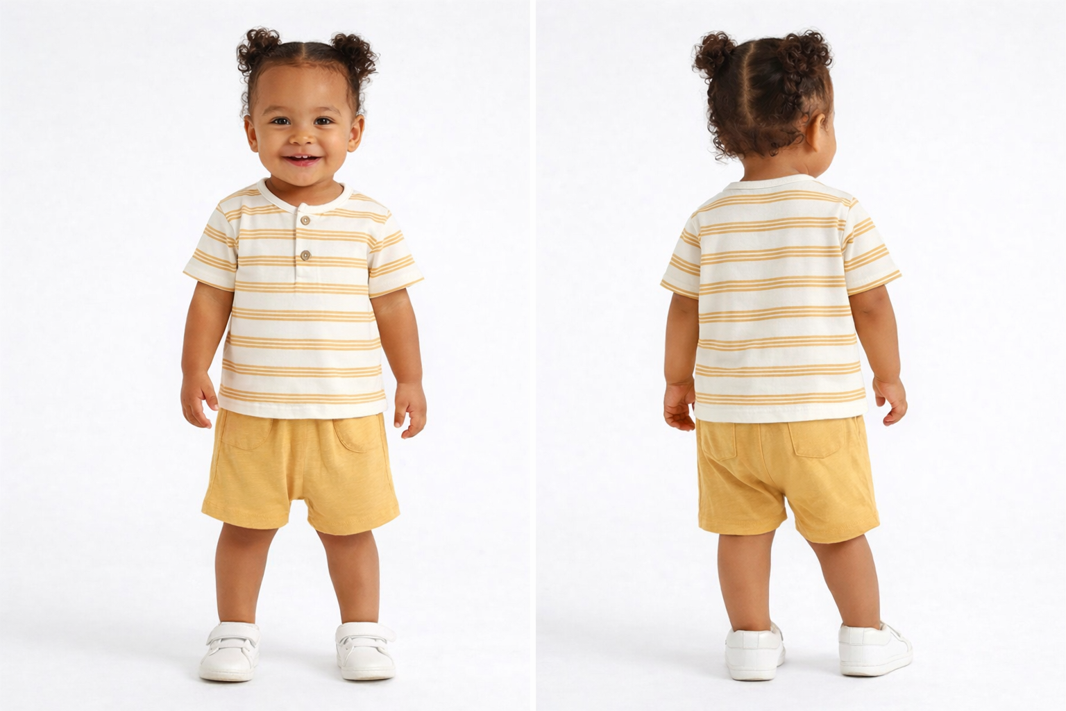 Nara 2pcs Cotton Boys Yellow Set