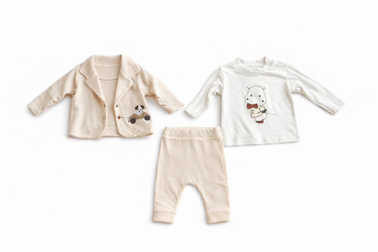 Baby Im 3 Pcs Boys Cotton Suit Set