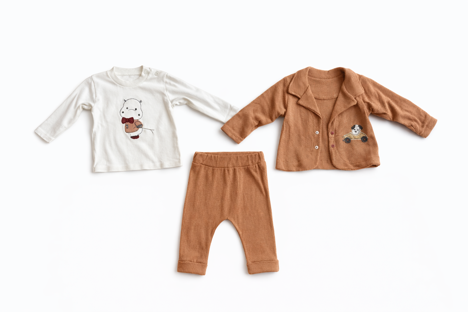 Baby Im 3 Pcs Boys Cotton Suit Set
