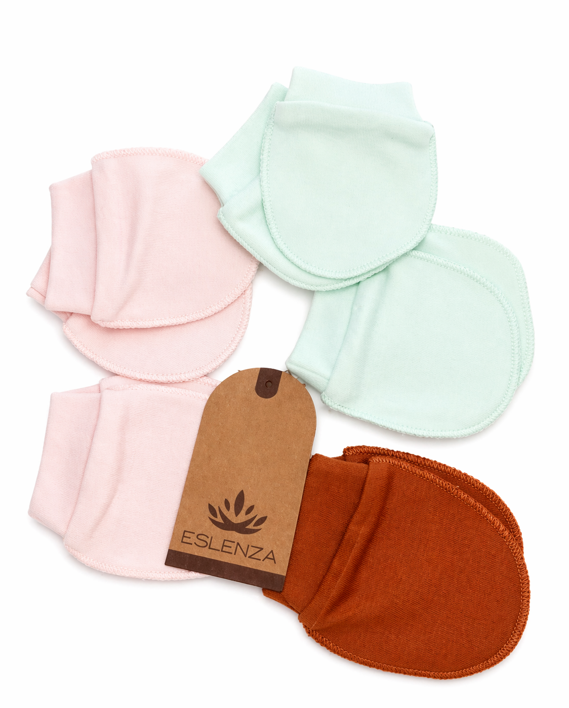 Eslenza 5pcs Organic Cotton Mittens