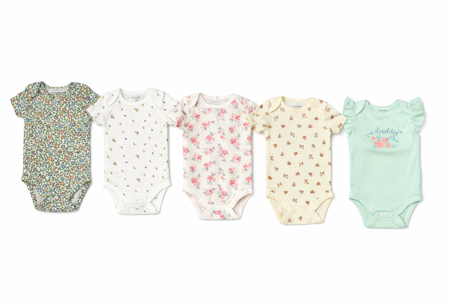 Sunnozy 5pcs Cotton Bodysuit