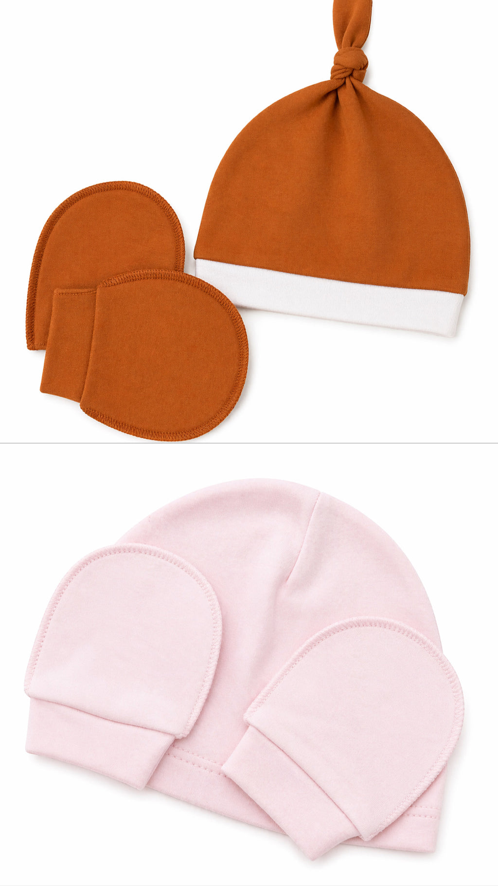 Eslenza 2pcs Organic Cotton Hat And Mitten