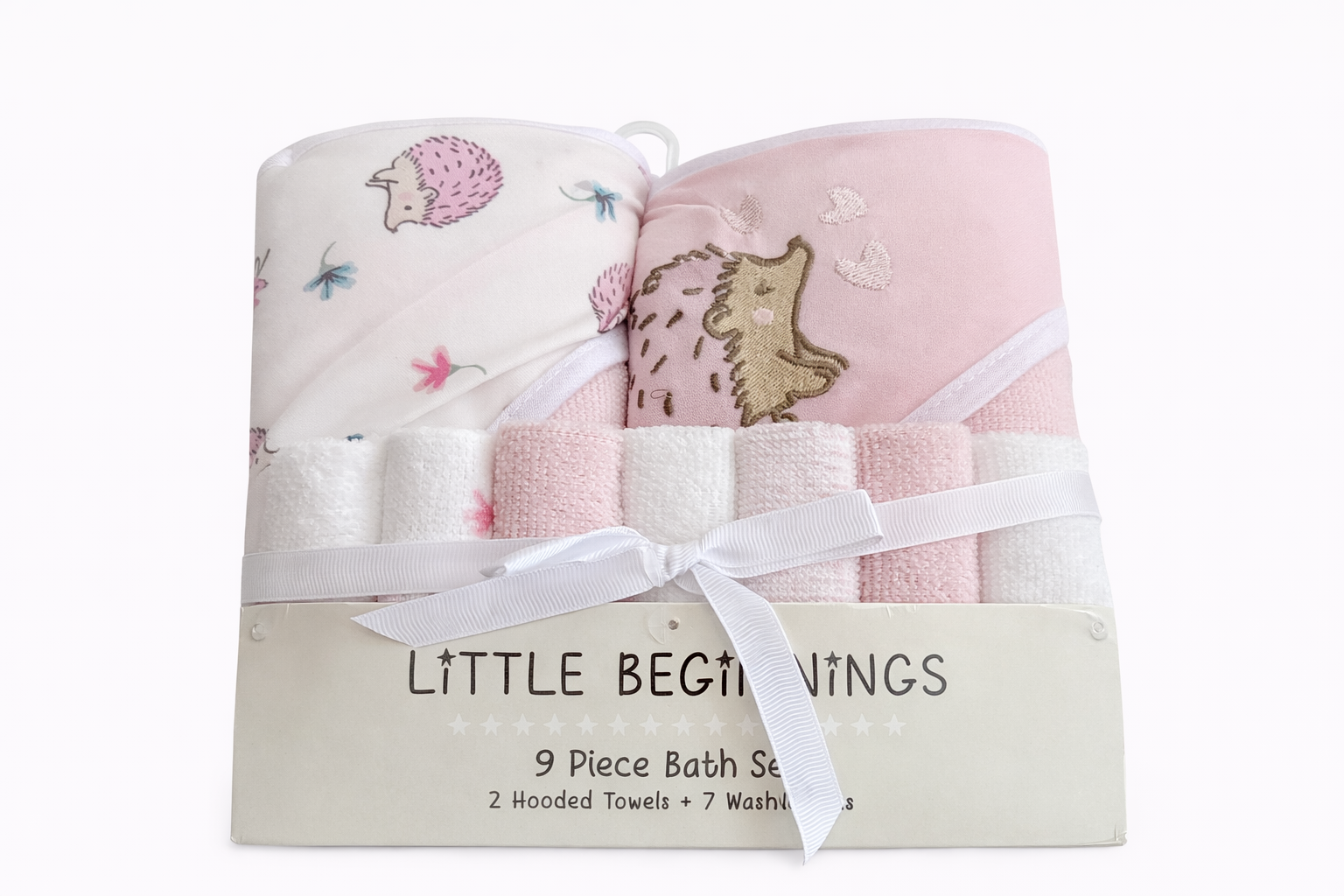 Little Beginning 9 Pcs Hooded Towel & Washcloth