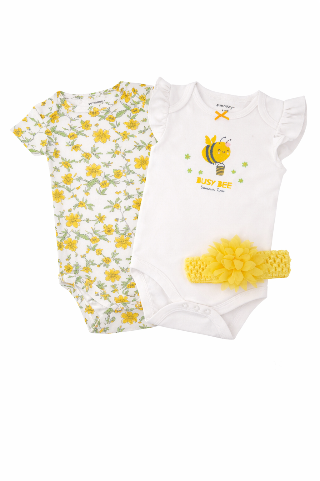 Sunnozy 3pcs Bodysuit Set With Hat