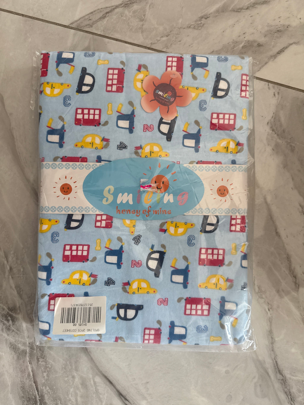 Smiling By Mother Care 2pcs Cot Sheet