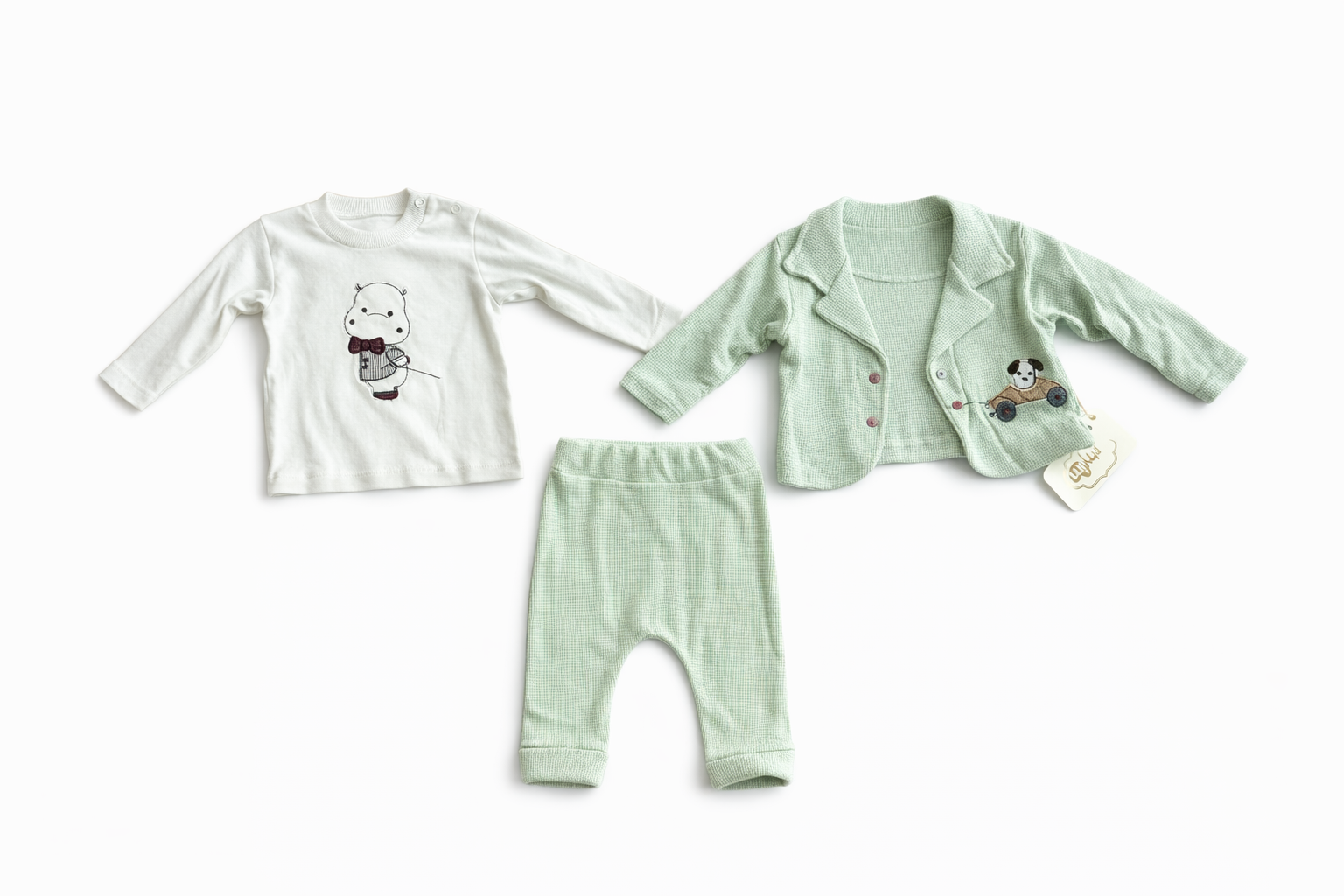 Baby Im 3 Pcs Boys Cotton Suit Set