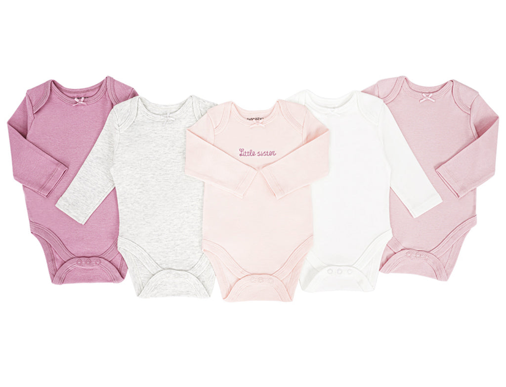 Sunnozy 5pcs Long Sleeves Bodysuit