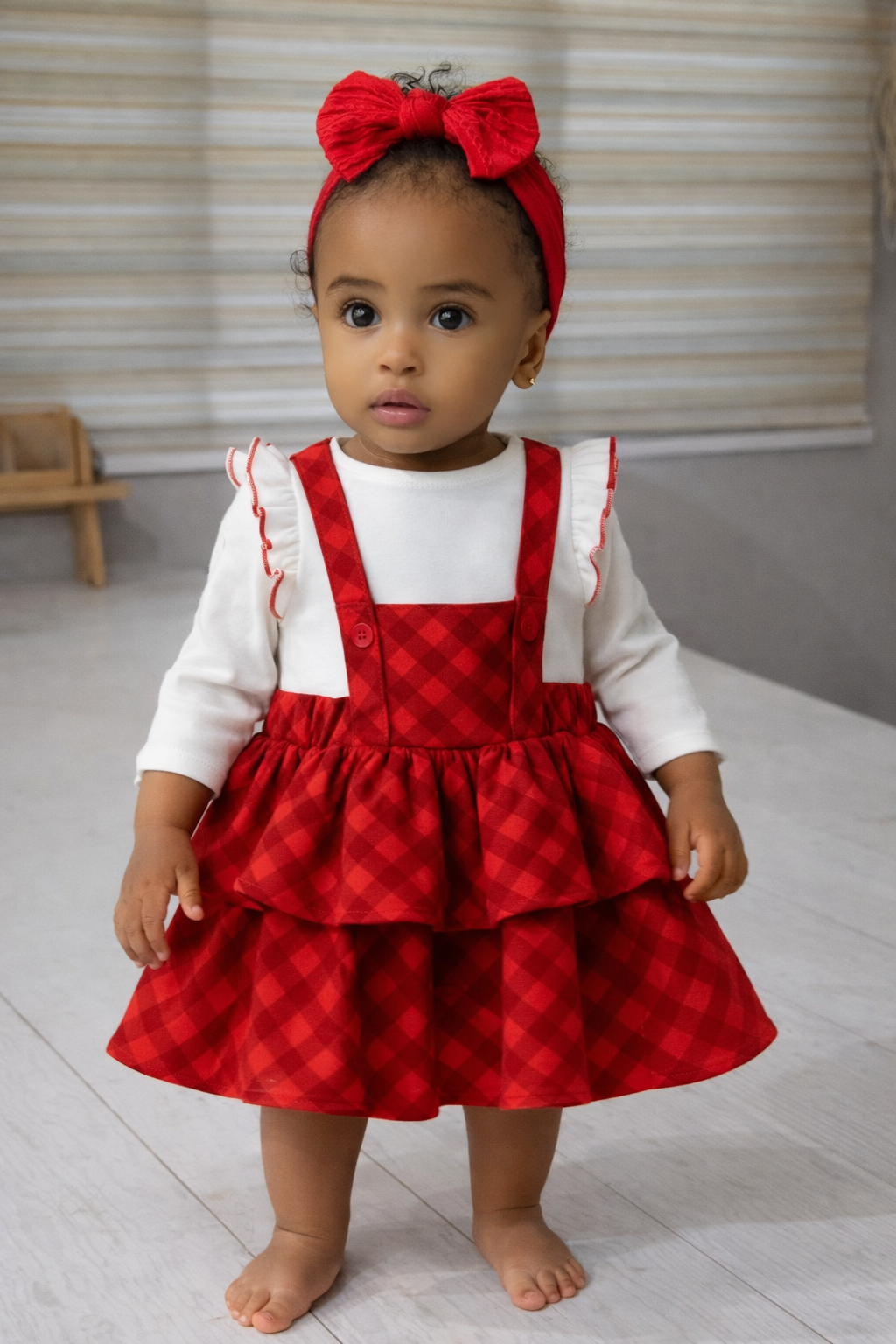 Eslenza Girls 2 pcs Log sleeve Top With Dungarees