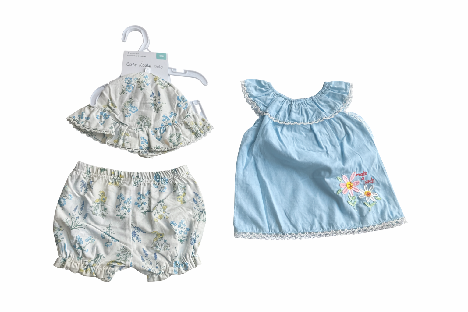 Cute Koala 3 Pcs Girl Top & Down With Busket Hat
