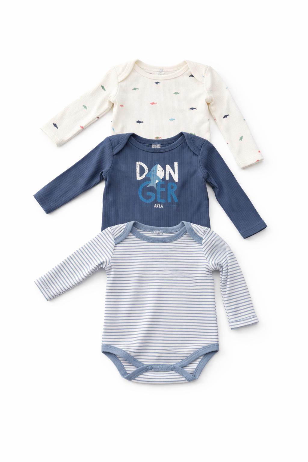 Sunnozy 3pcs Long Sleeves Bodysuit