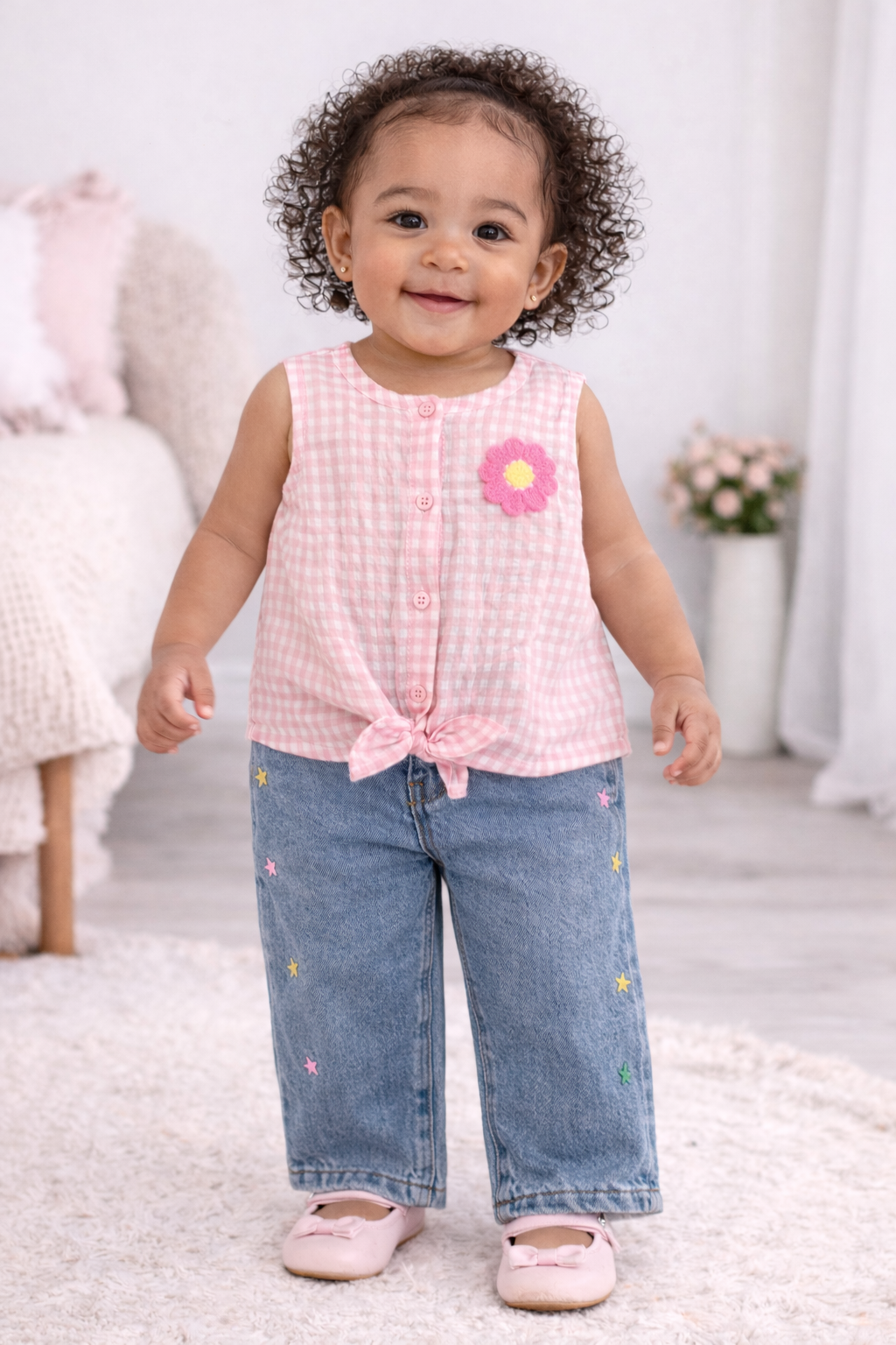 Nara 2 Pcs Jeans And Striped Top For Girls