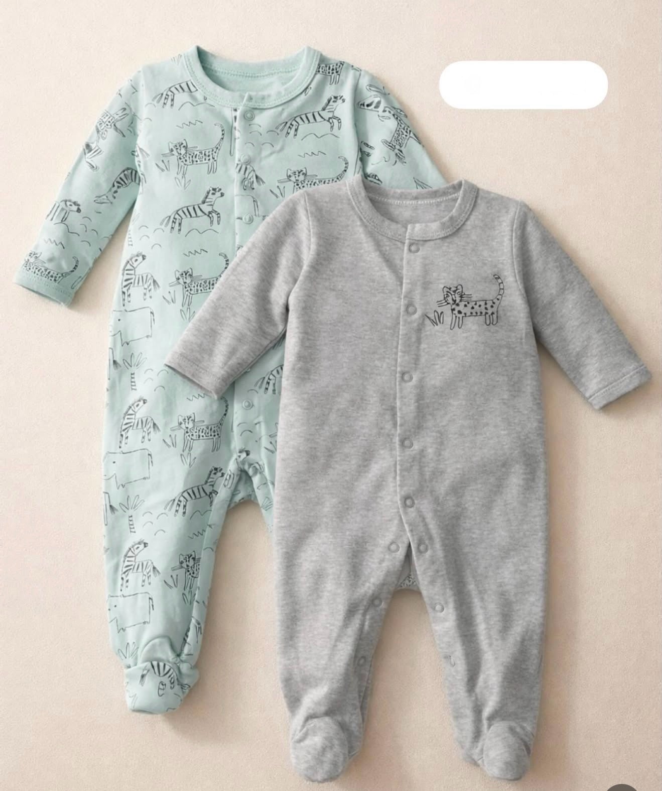 Mamas And Papas 3pcs Footed Cotton Sleepsuit