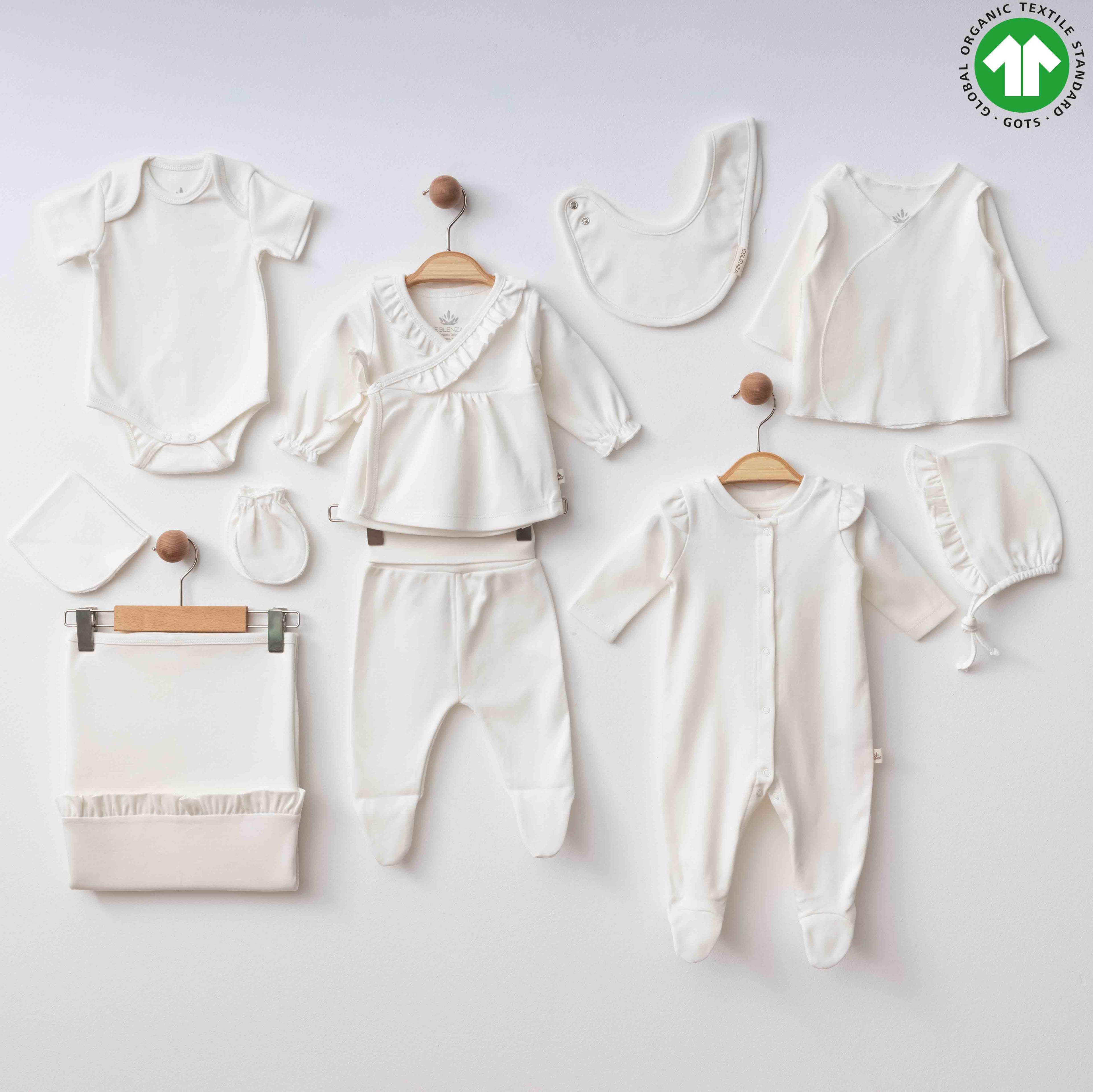 Eslenza 10pcs Organic Cotton Welcome Set Girls And Boys White
