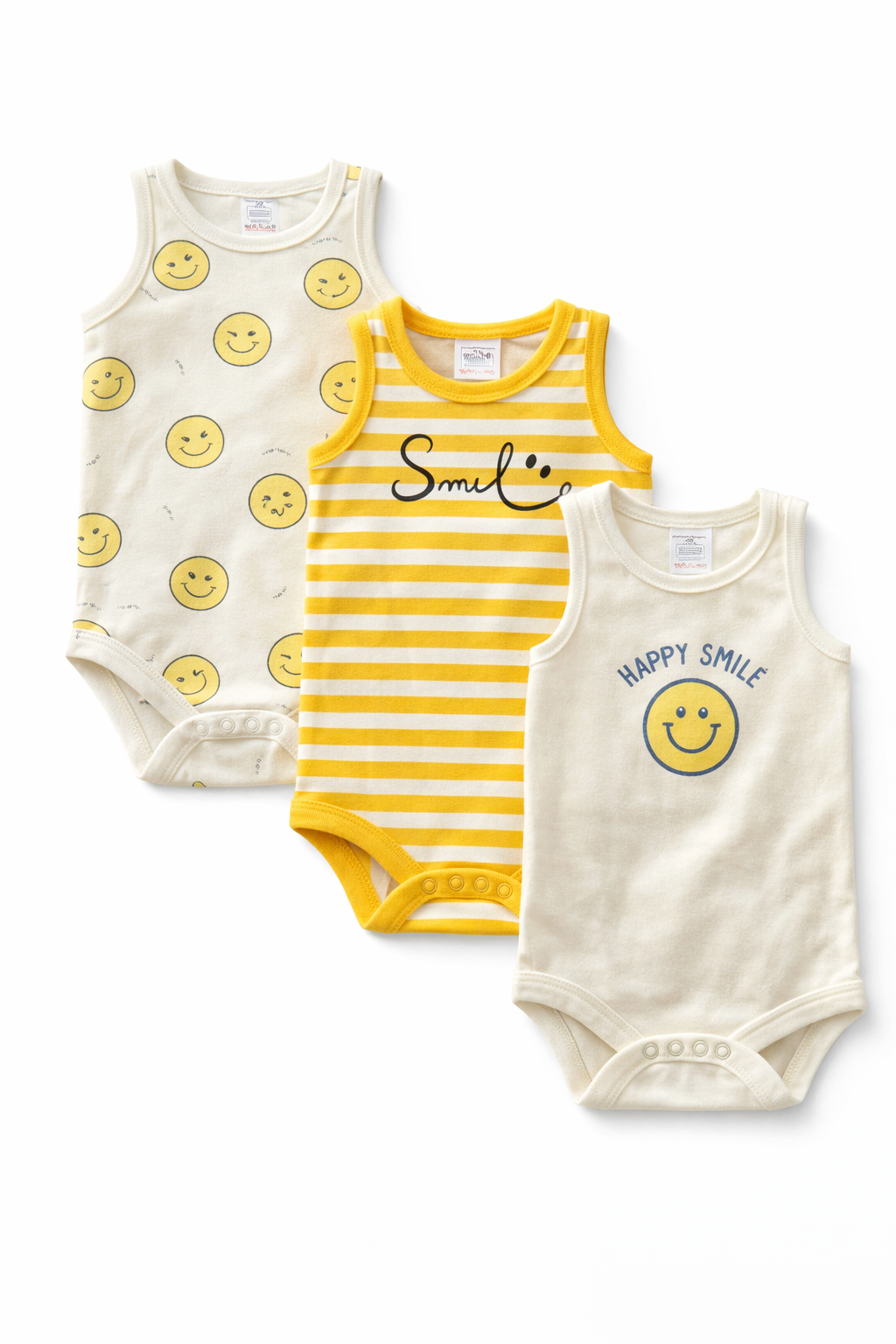 Sunnozy 3pcs Sleeveless Bodysuit