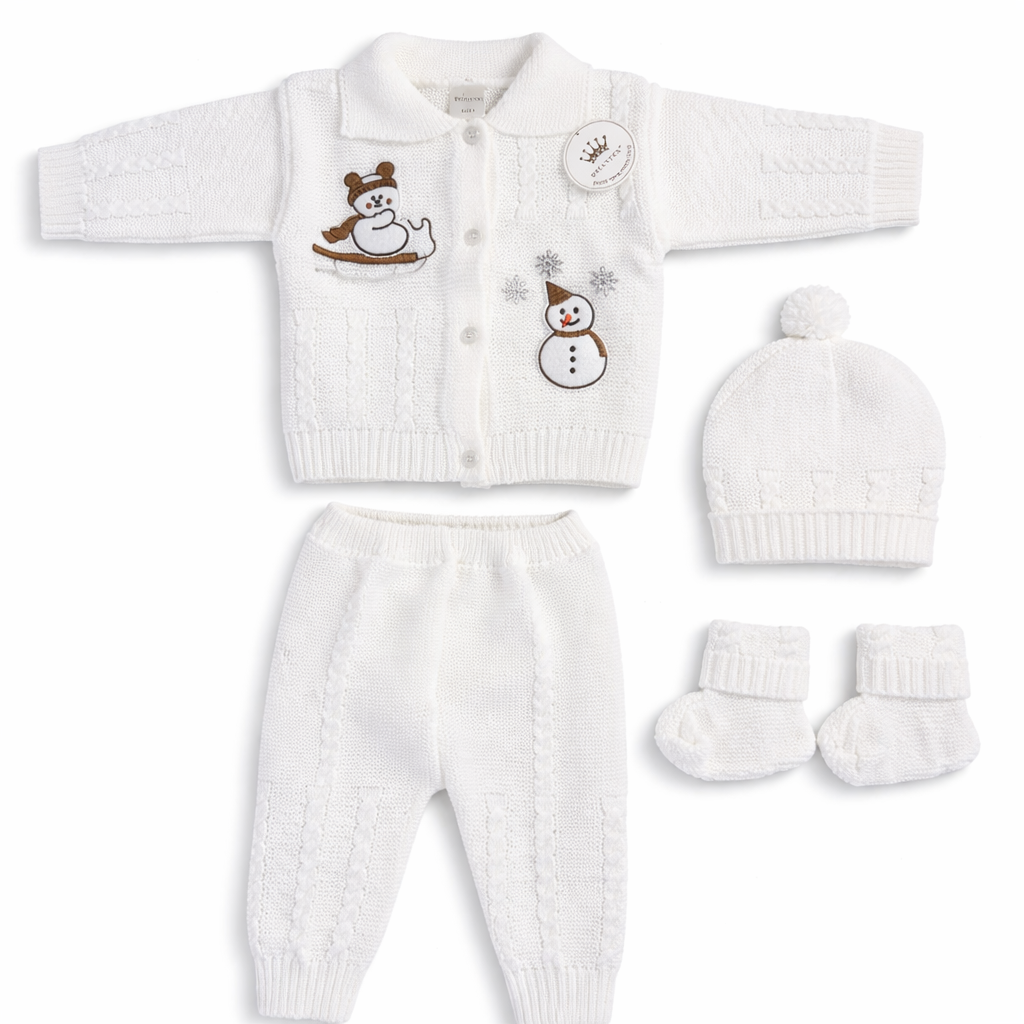 Braintex 4 Pcs Gender Neutral Knitted Set
