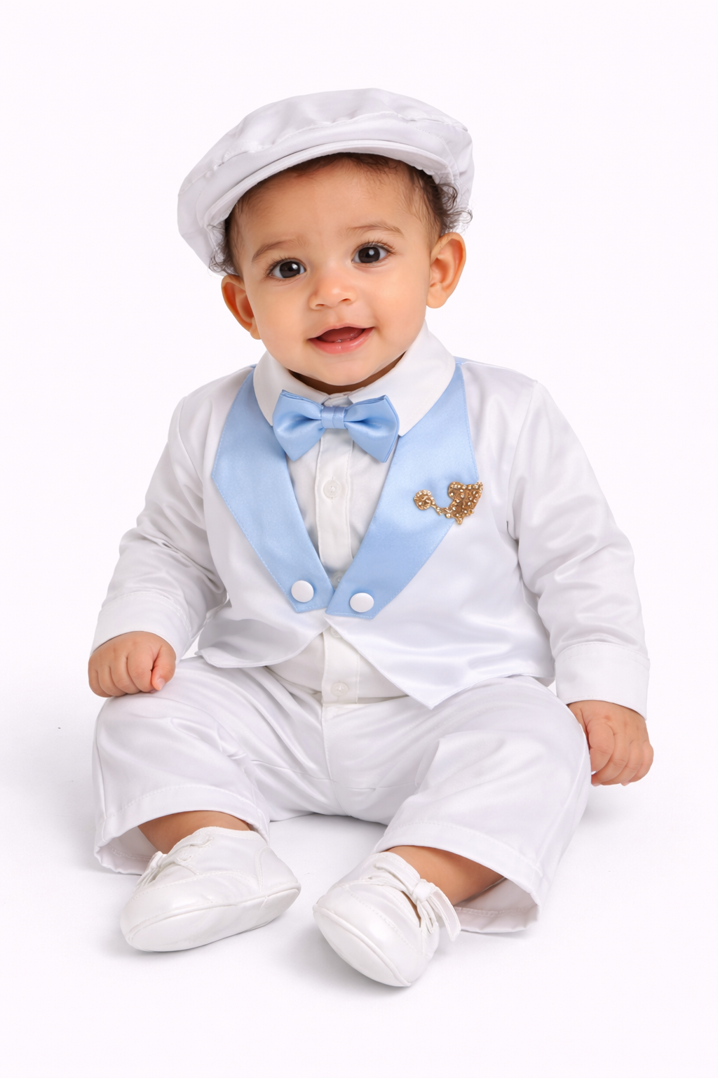 Too Cute 6 Pcs Boys Christening Set
