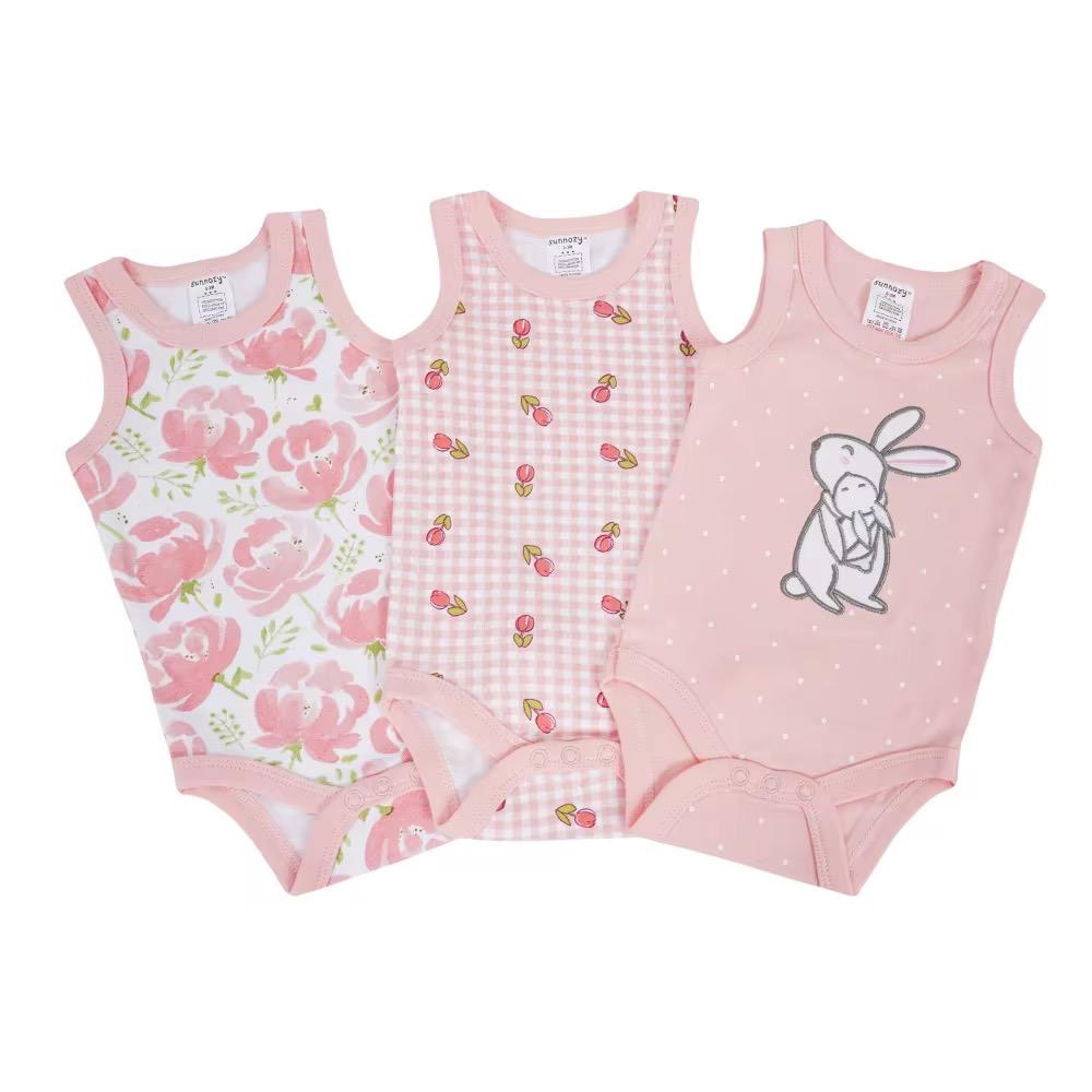 Sunnozy 3pcs Sleeveless Bodysuit