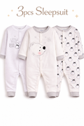 Sunnozy 3pcs Open Foot Cotton Sleepsuit