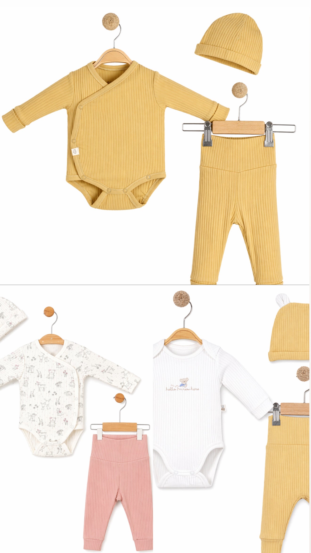 Anna Babba 3pcs Newborn Cotton Set