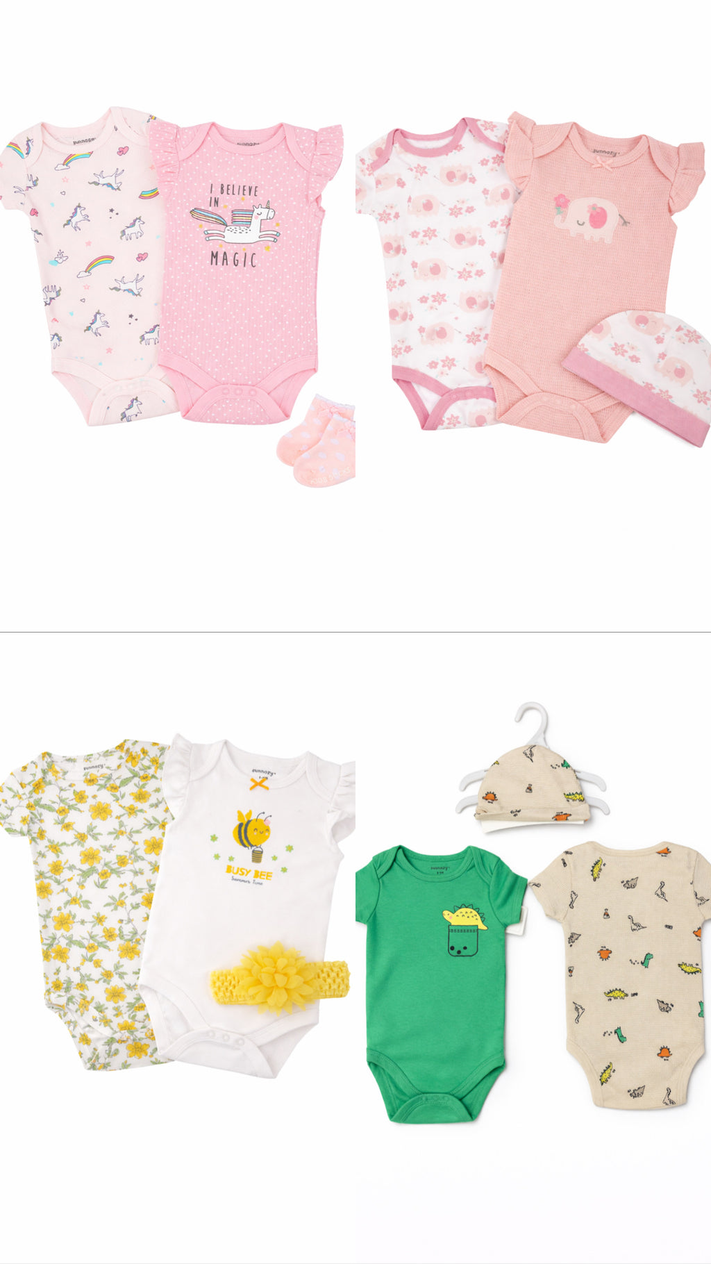 Sunnozy 3pcs Bodysuit Set With Hat