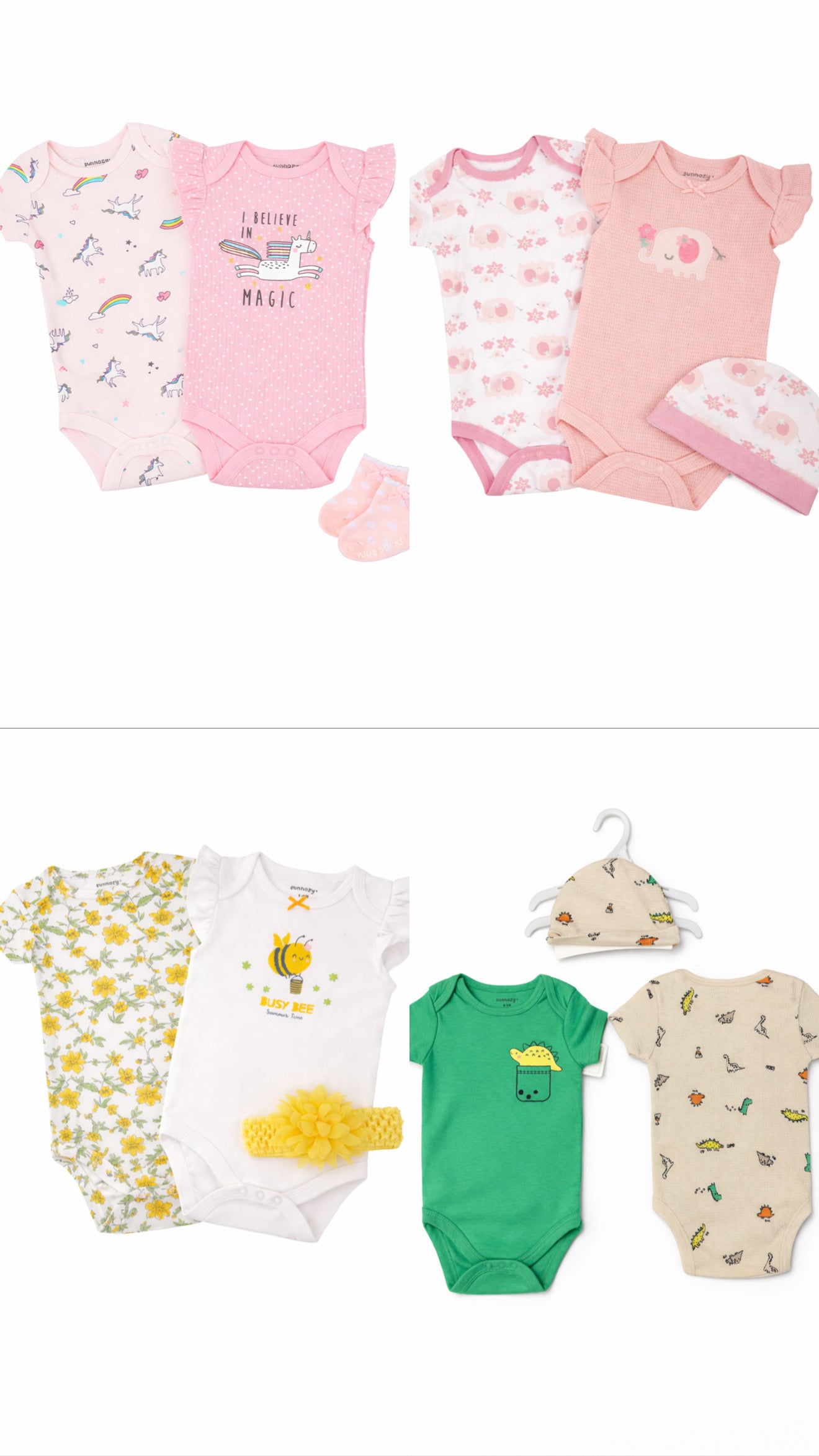 Sunnozy 3pcs Bodysuit Set With Hat