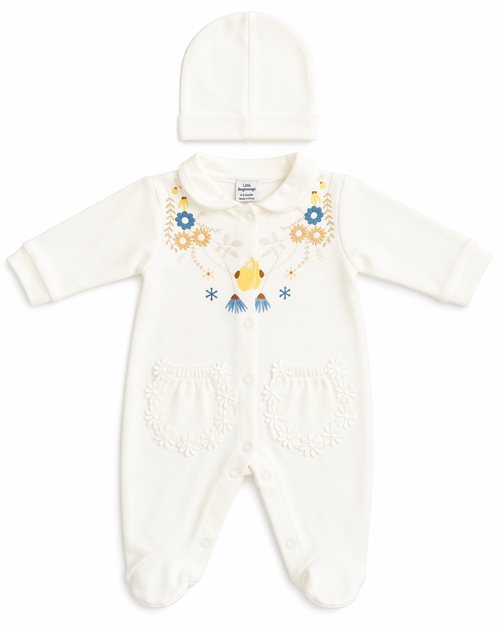 Bebi Catto 2pcs Cotton Sleepsuit With Hat