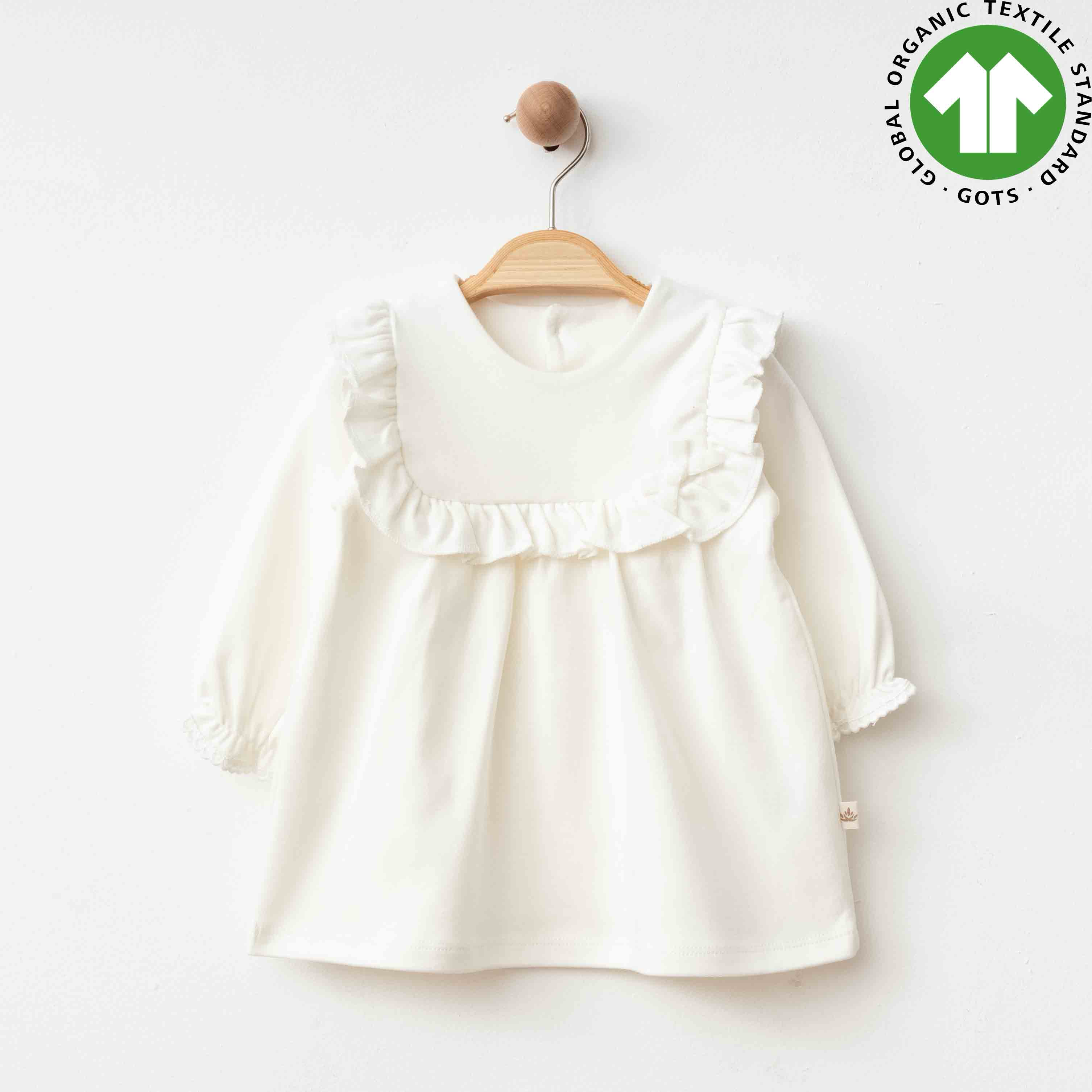 Eslenza Girl White Long Sleeve Dress