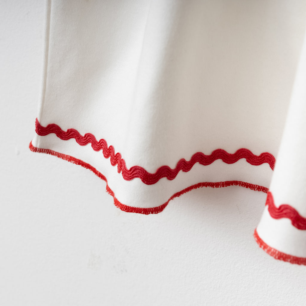 Eslenza Girl White & Red Long Sleeve Dress