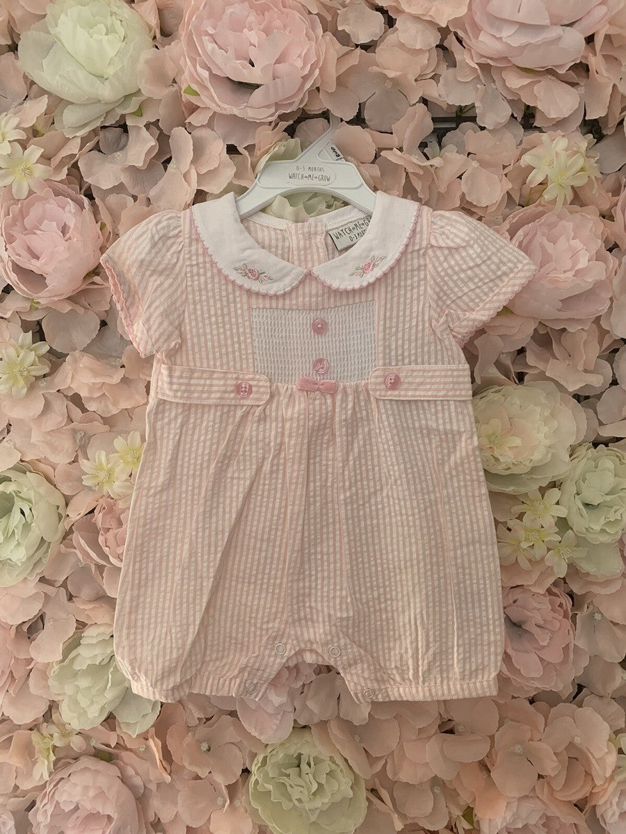 Watch Me Grow Romper Pink