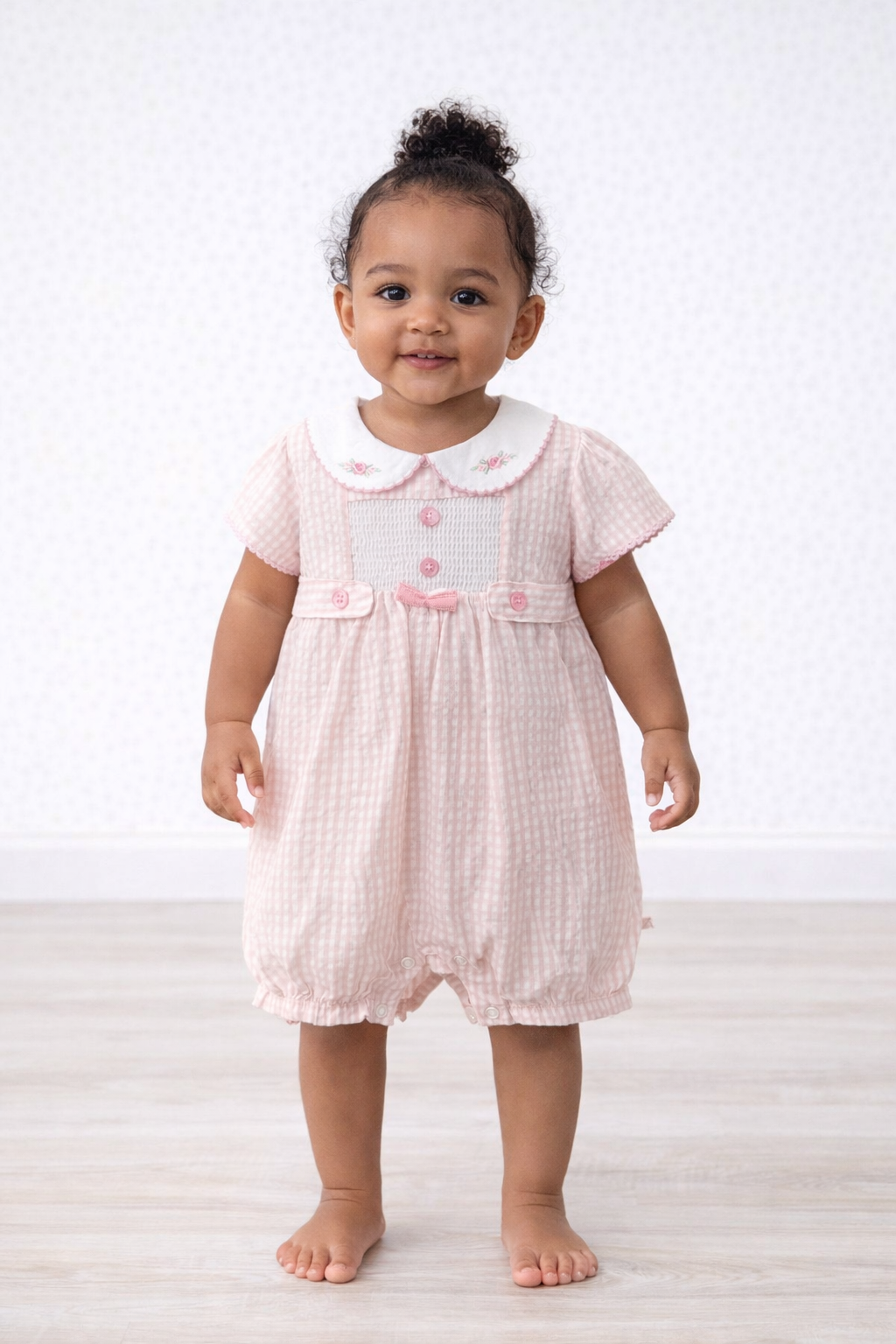 Watch Me Grow Romper Pink