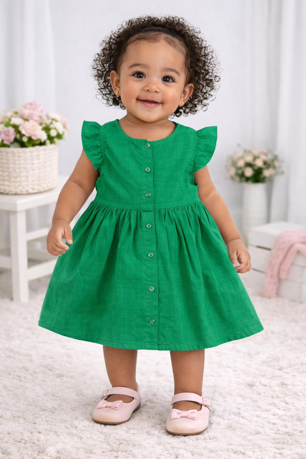 Nara Lenin Plain Girl Dress