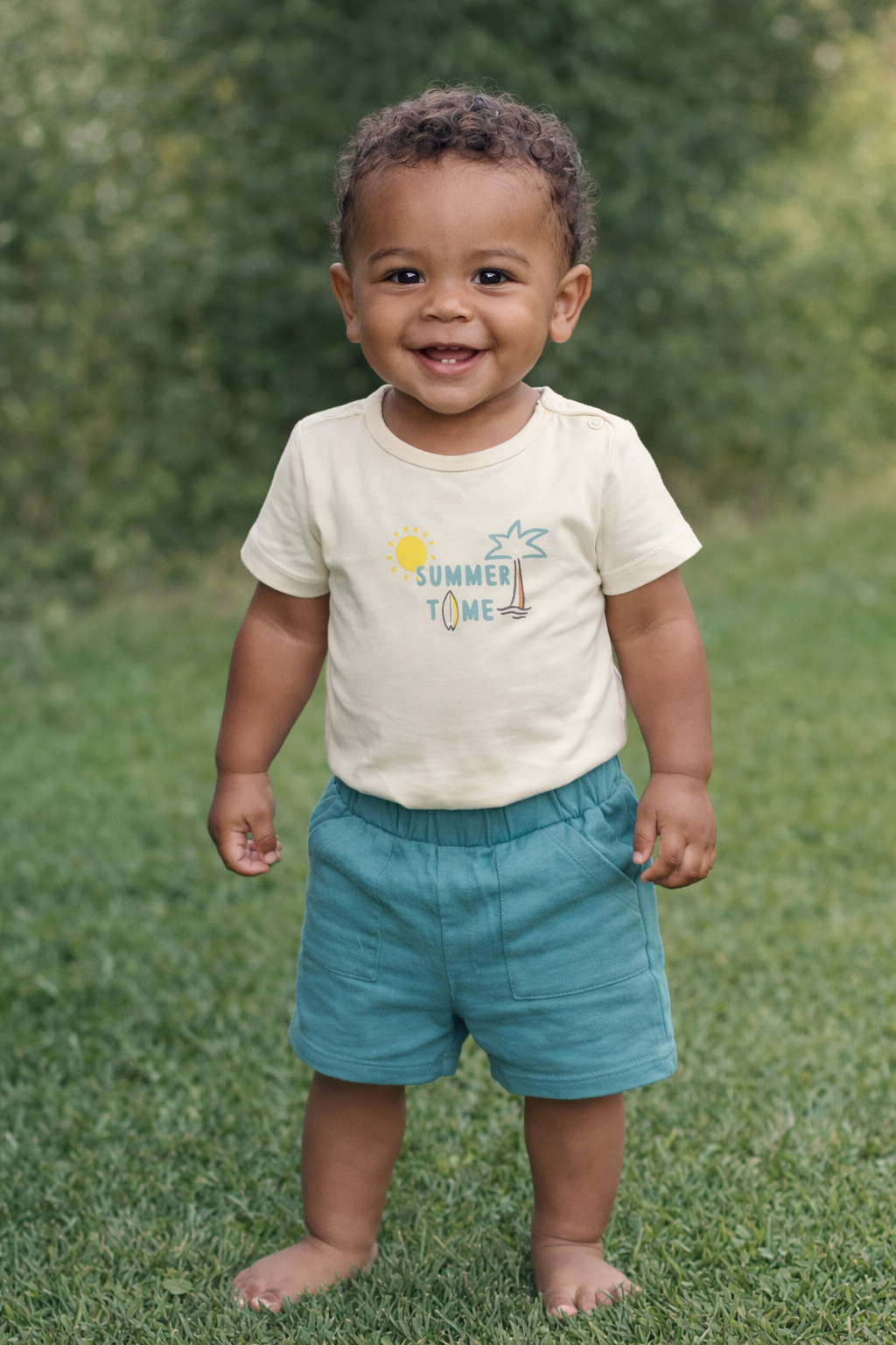 Nara 2 Pcs Bodysuit And Shorts Boys Set