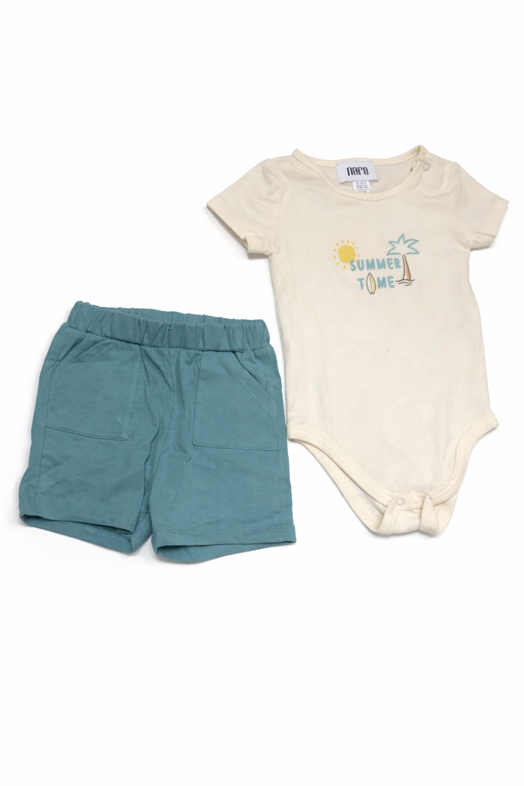 Nara 2 Pcs Bodysuit And Shorts Boys Set