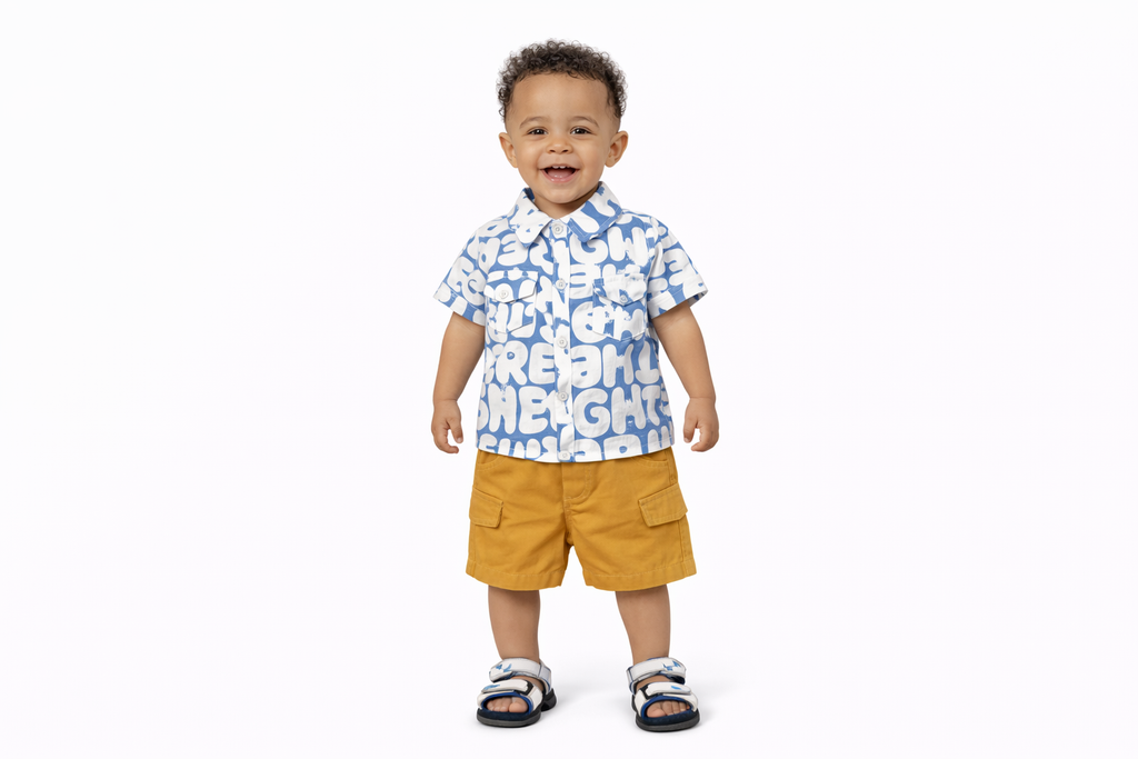 Too Cute 3 Pcs Boys Set With Sandals