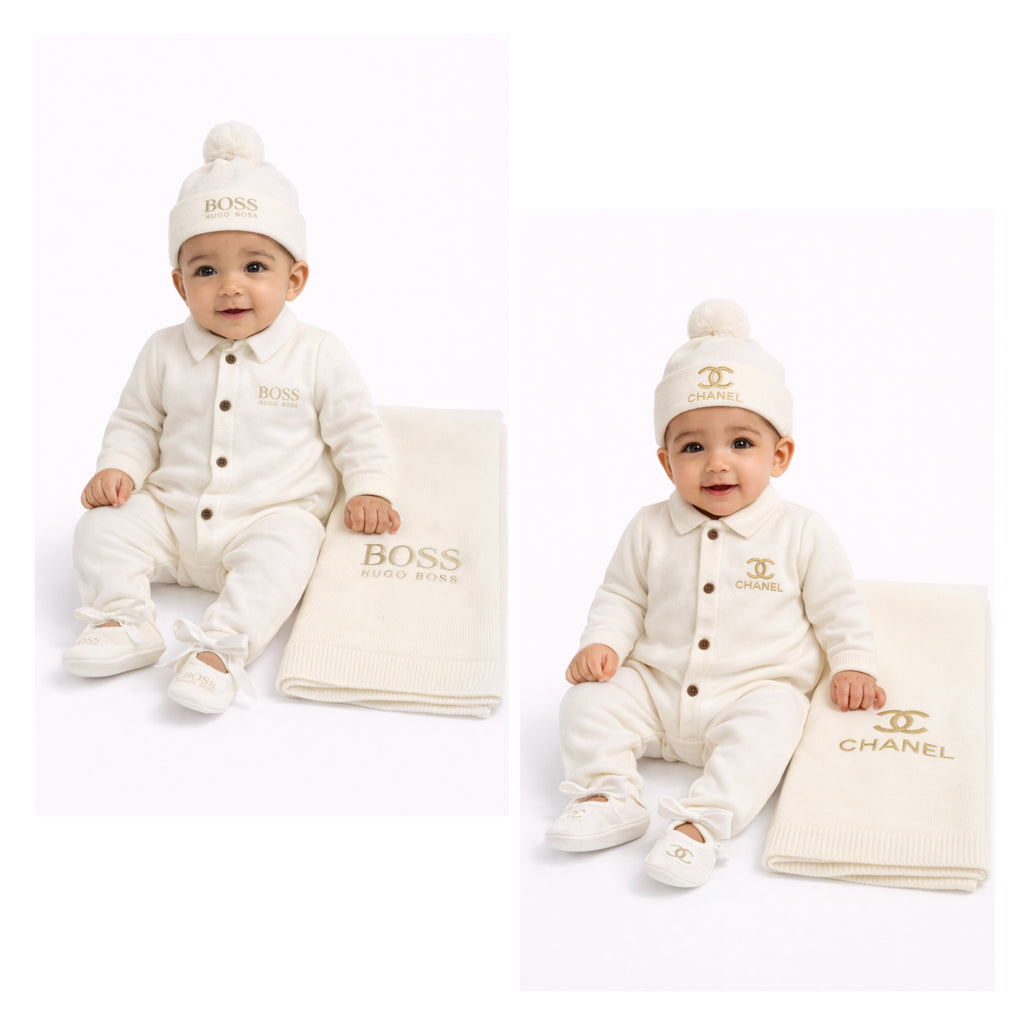 Designer Baby Knitted 4 Pcs Set