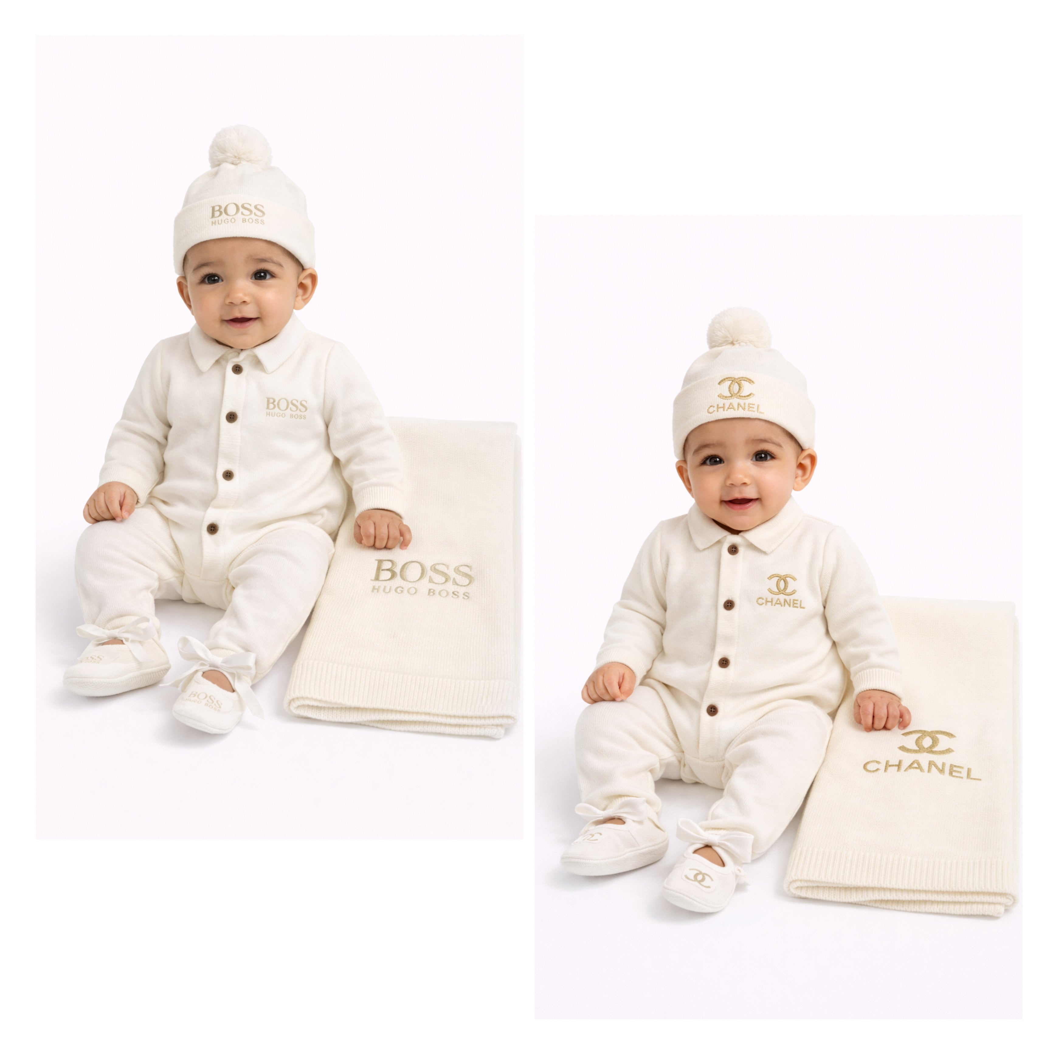 Designer Baby Knitted 4 Pcs Set