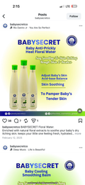 Baby Secret Anti- Prickly Heat Floral Water